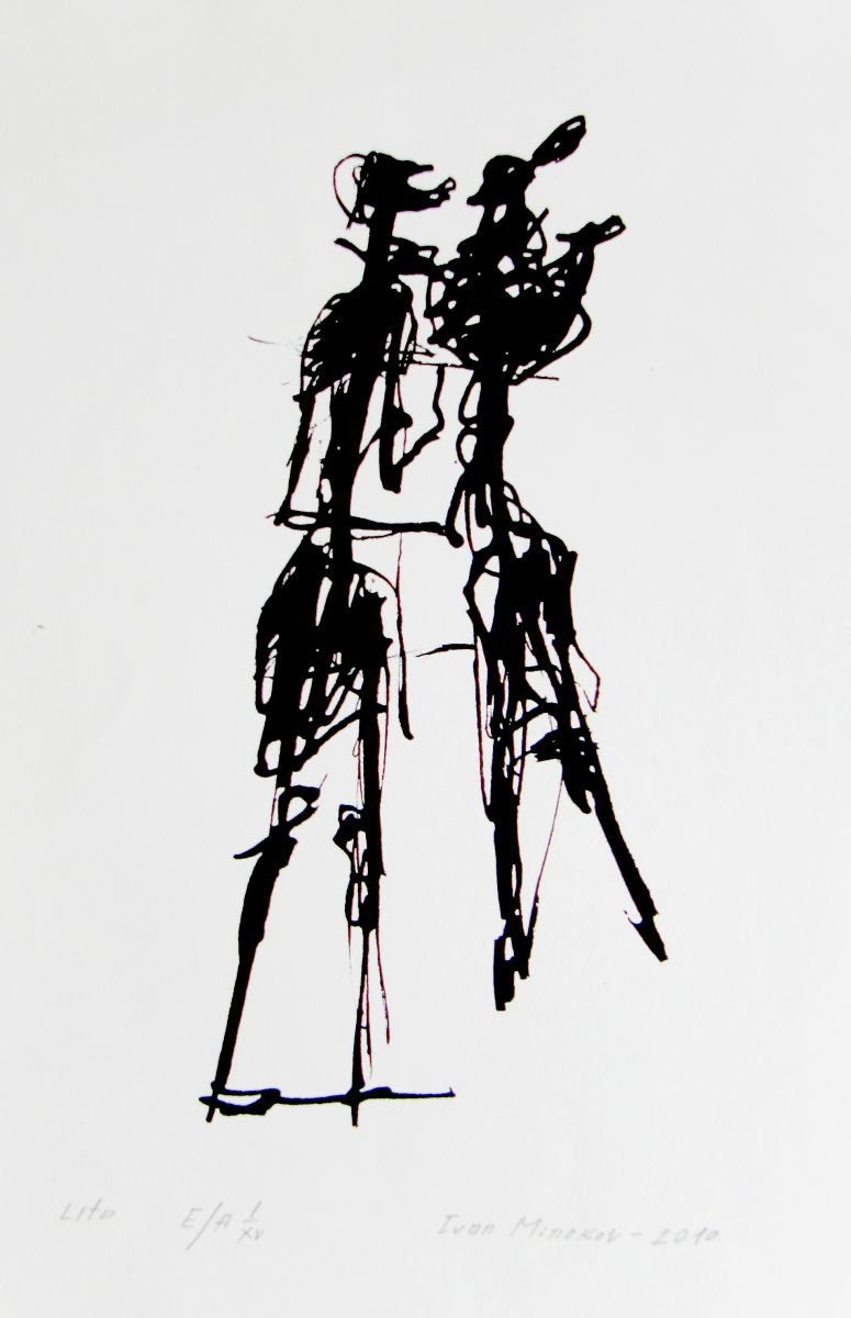 Expressive Limited Edition Print , Embrace By Ivan Minekov, 14 X 20, Artwork For Sale On Artfinder