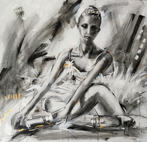 Moment - ballerina Painting on MDF