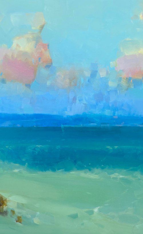 Ocean Breeze, Original oil painting, Handmade artwork, One of a kind by Vahe Yeremyan