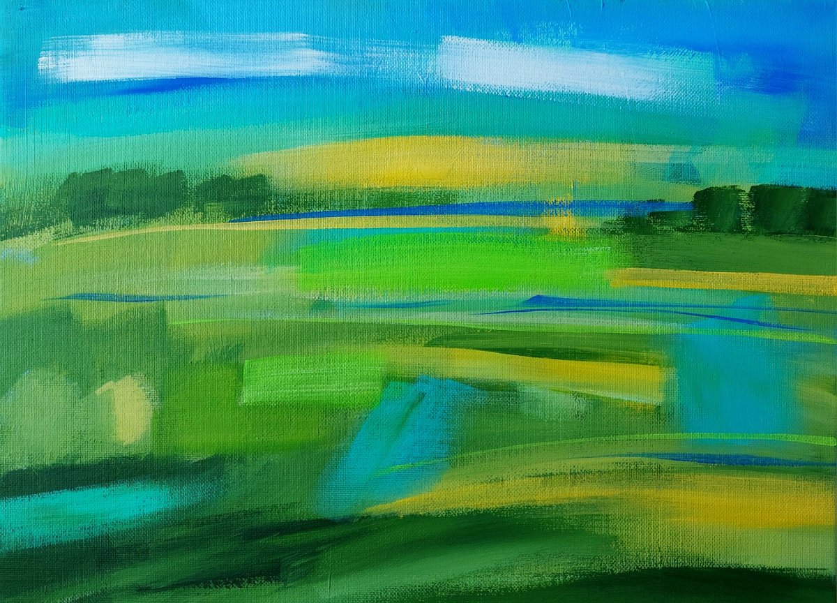 Abstract Hampshire Landscape II by Jan Rippingham