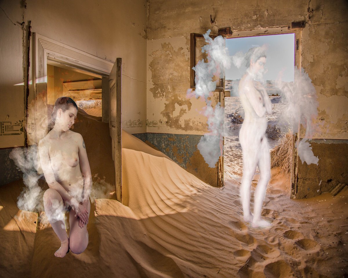 Expressive Portrait Photograph By Geert Lemmers Fpa, 39 X 31, After The Sandstorm, Original Artwork