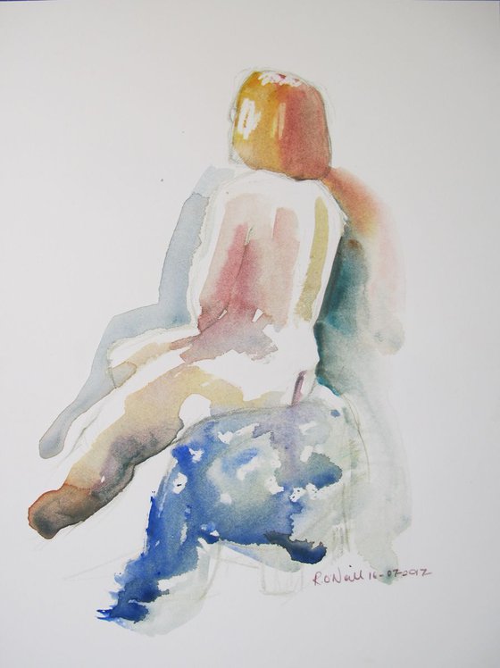 Seated female nude