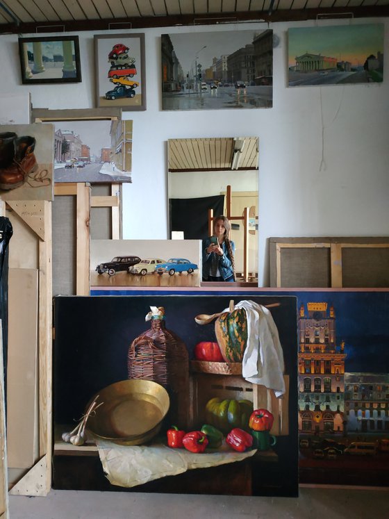 Still life with peppers