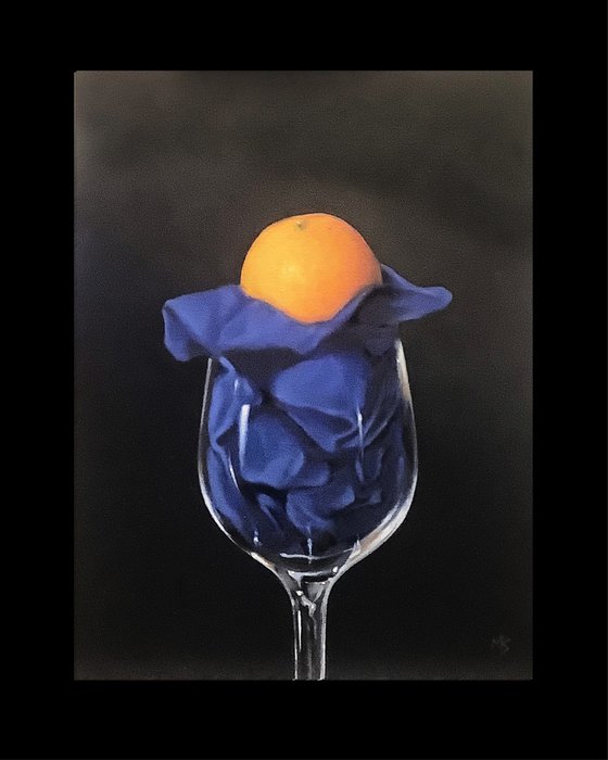 Tangerine and blue cloth