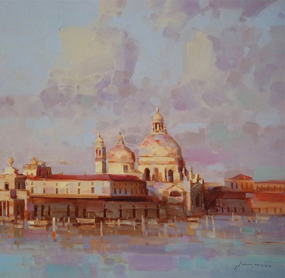 Venice Original oil painting  Handmade artwork One of a kind Large Size
