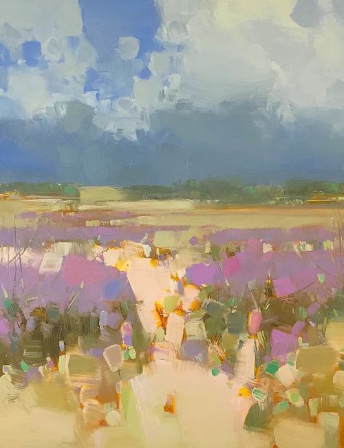 Lavenders, Original oil painting, One of a kind Signed by Vahe Yeremyan