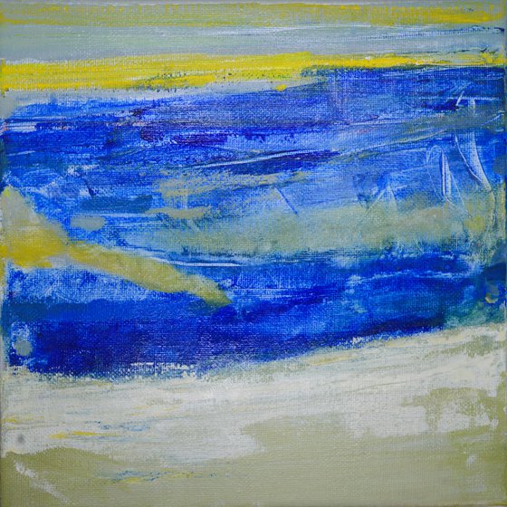 Abstract Landscape Blue and Yellow
