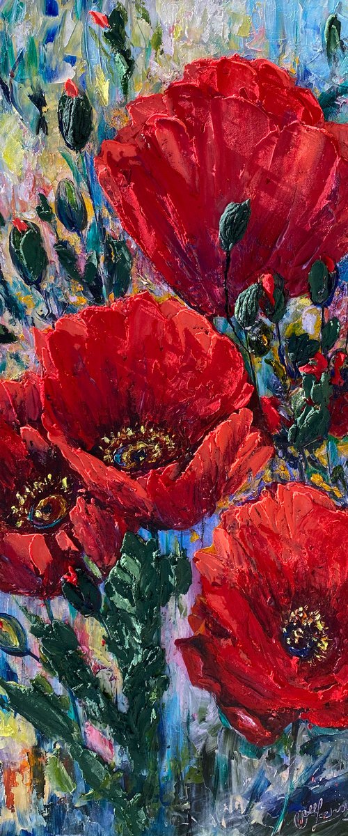 Poppies by Lena Owens at OLena Art