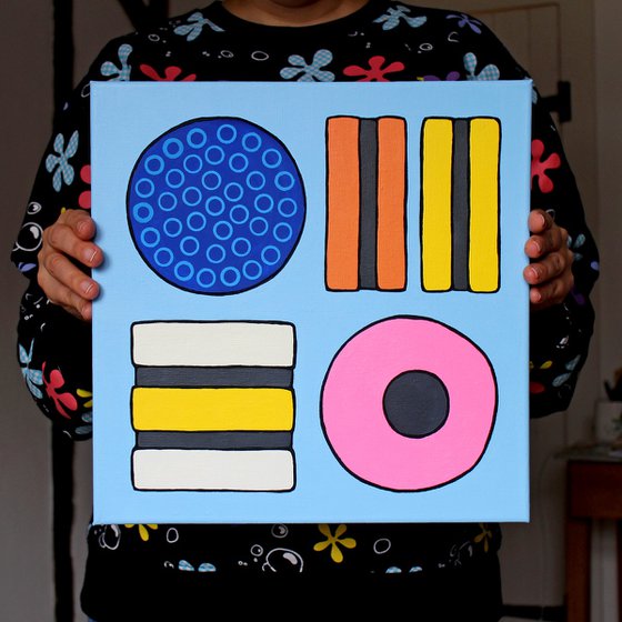 Liquorice Allsorts Pop Art Painting on Canvas