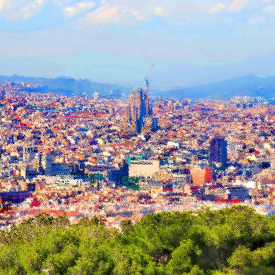 Panorama view of Barcelona