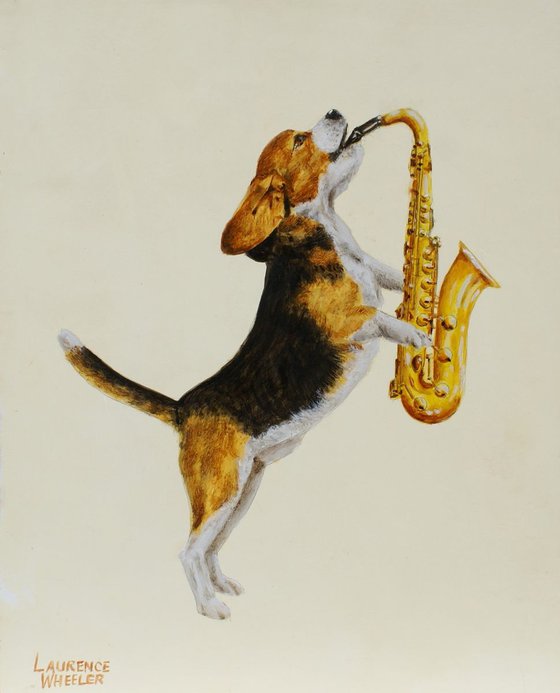 'Beagle blowing the Blues'