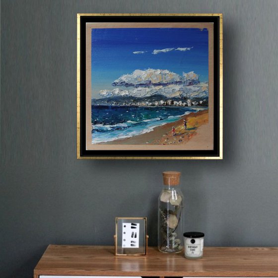 'TURKISH RIVIERA, ALANYA' - Small Oil Painting on Wood Panel