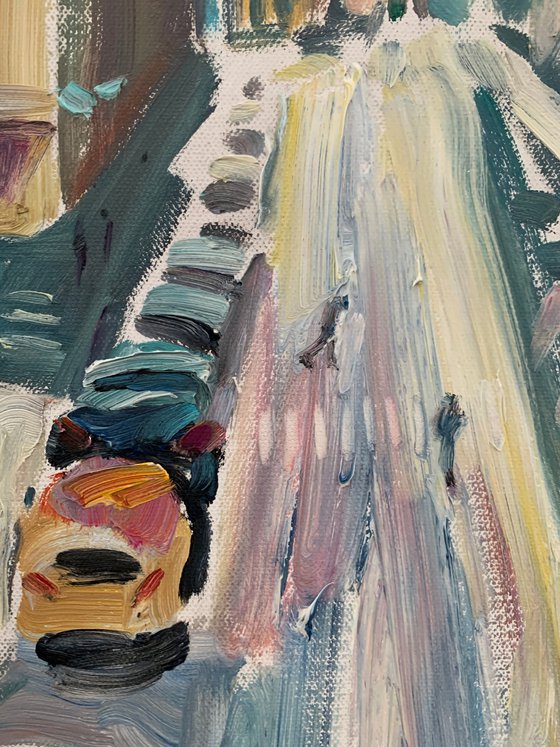 A Child and a Dog in the Big City