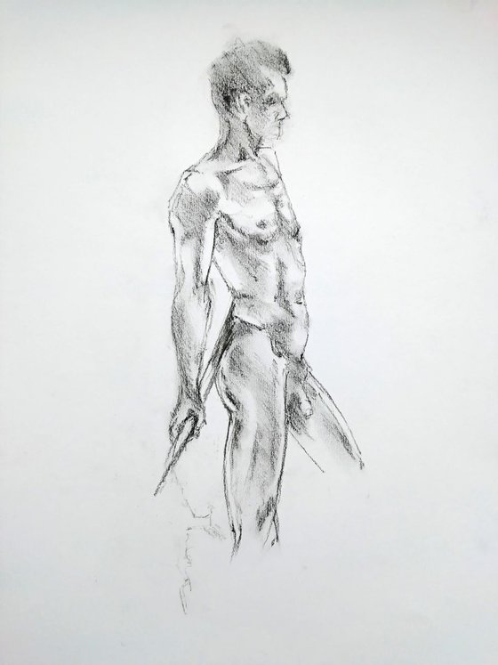 Standing nude