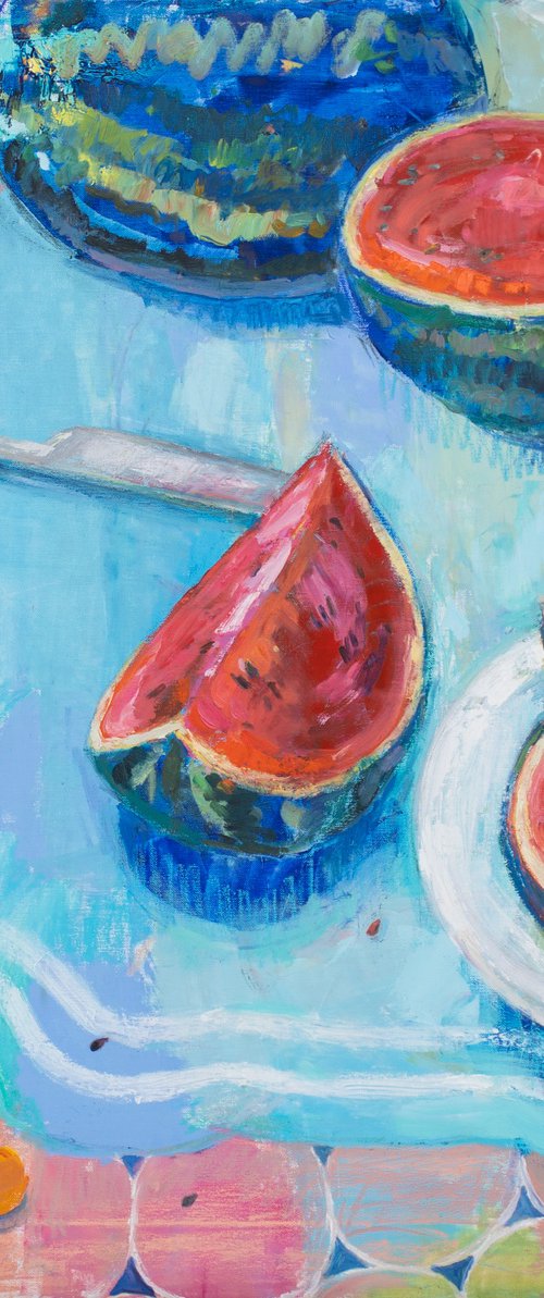 STILL LIFE WITH WATERMELONS by Valentina Gaychuk