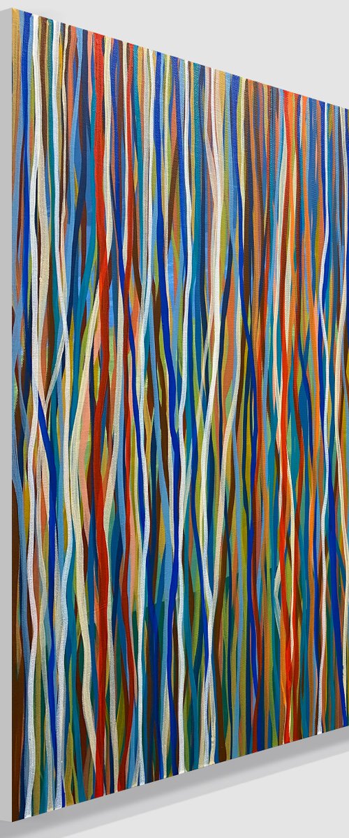 Seventies Soul B - 66cm square - acrylic painting on canvas by George Hall