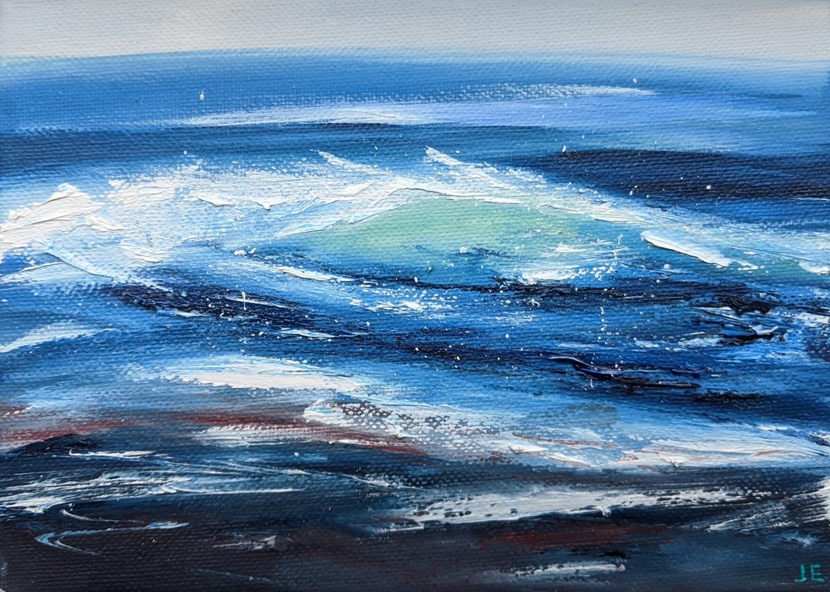 Miniature Wave Seascape #5 by Jo Earl