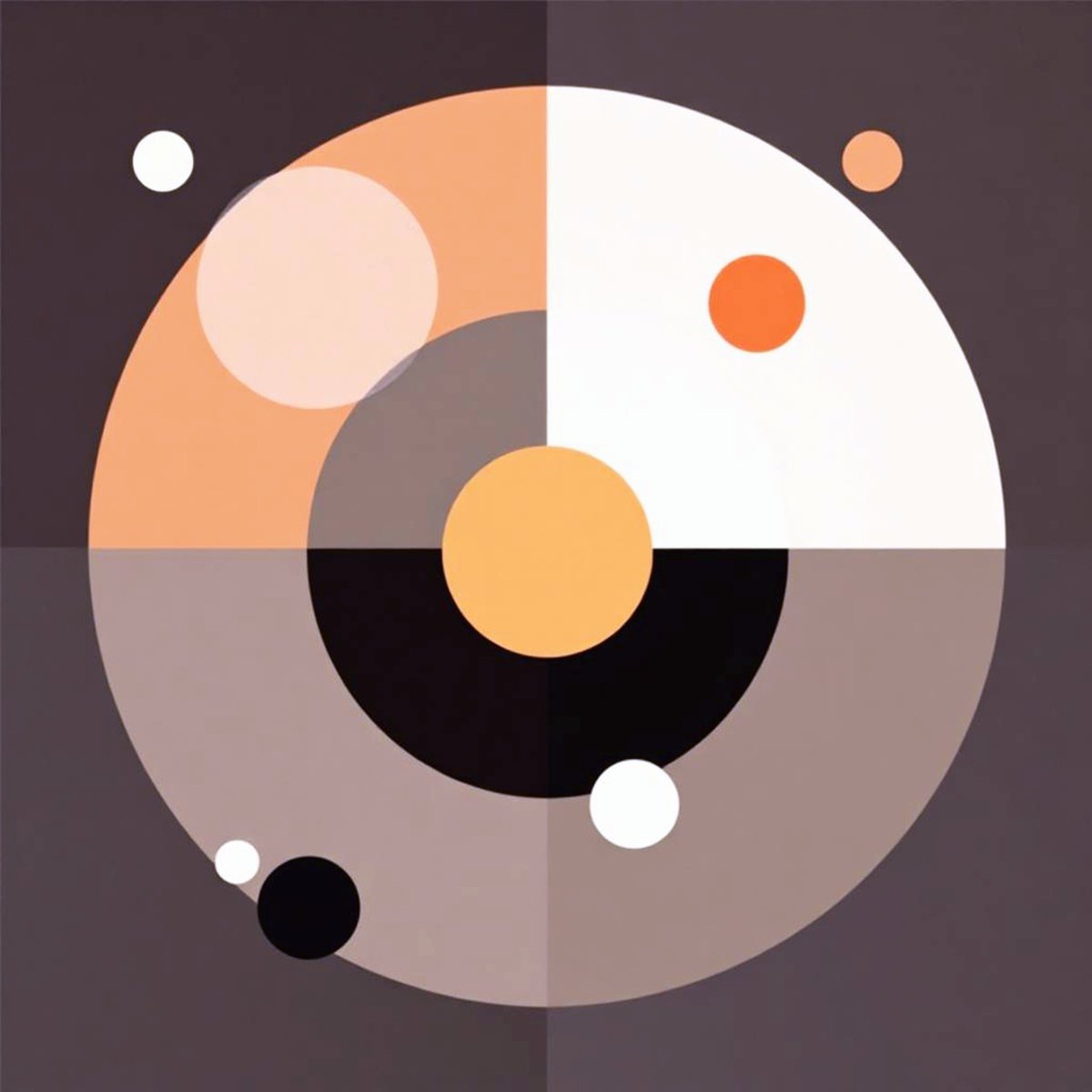 Abstract Giclee Print By Alessandro Butera, 35 X 35, Orbital Dance, Original Artwork