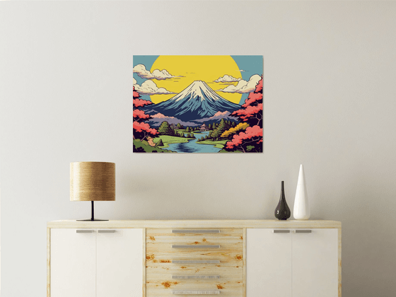 Landscape with Mount Fuji