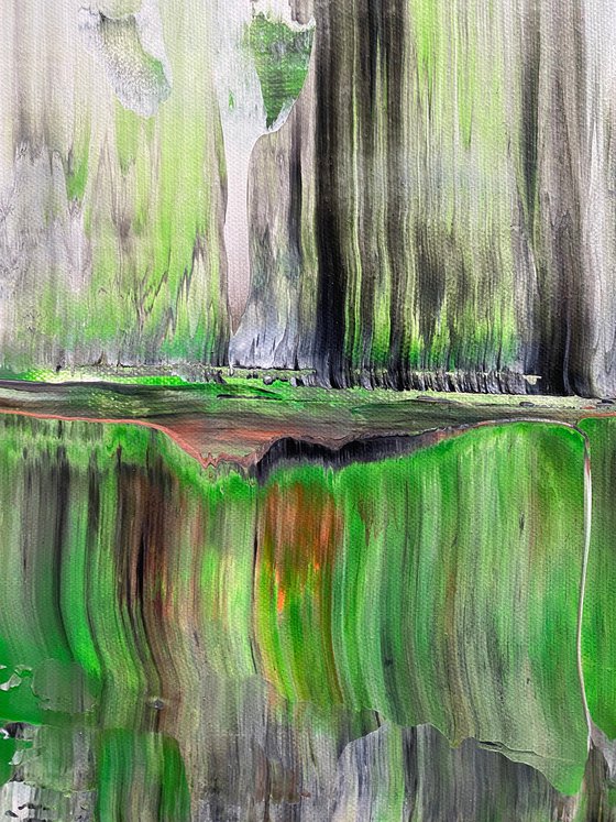 "It's All Goo" - Original PMS Abstract Acrylic Painting On Canvas - 30" x 16"