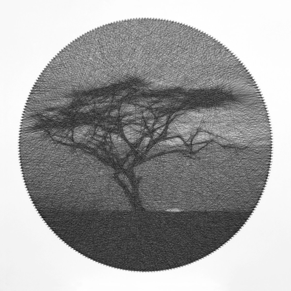 Impressionistic Landscape Sculpture By Andrey Saharov, 30 X 30, Last Seconds Of Sunset, Original Artwork