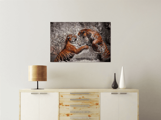 Savage Duel-Tiger wall art