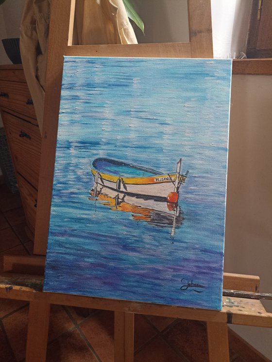 Boat  and reflection