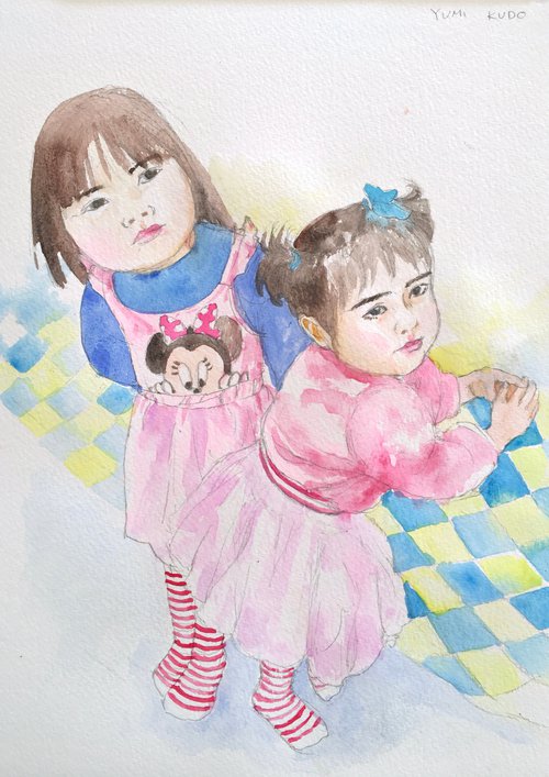 Two girls by Yumi Kudo