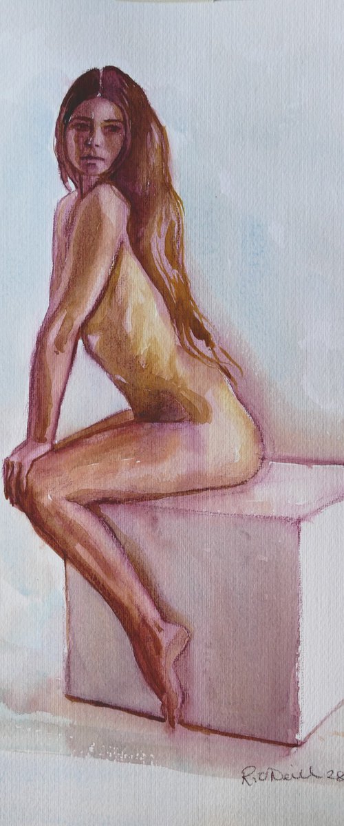 Seated female nude by Rory O’Neill