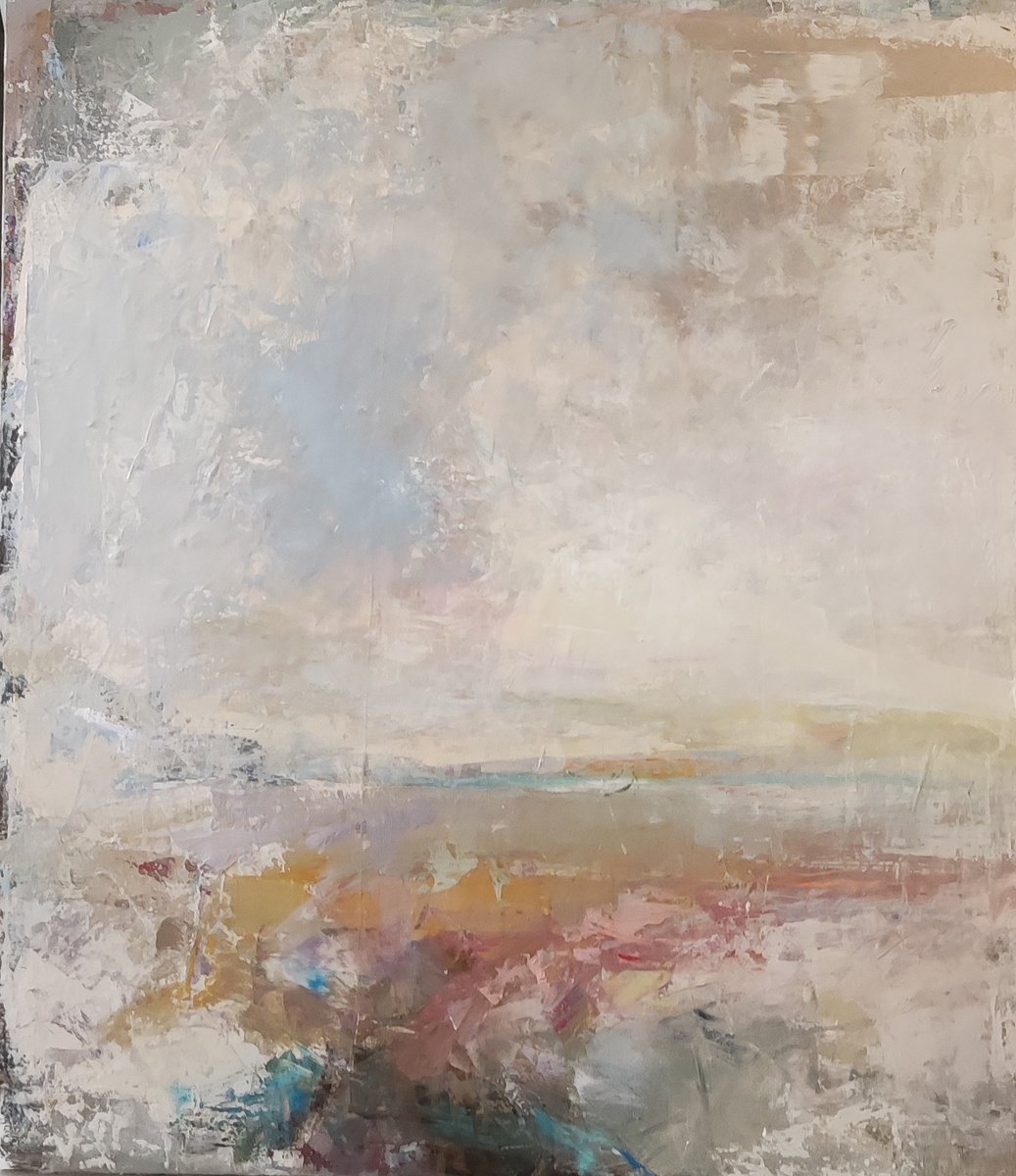 Abstract Oil Painting By Viktoria Shvoren, 28 X 31", Another Day, Original Artwork