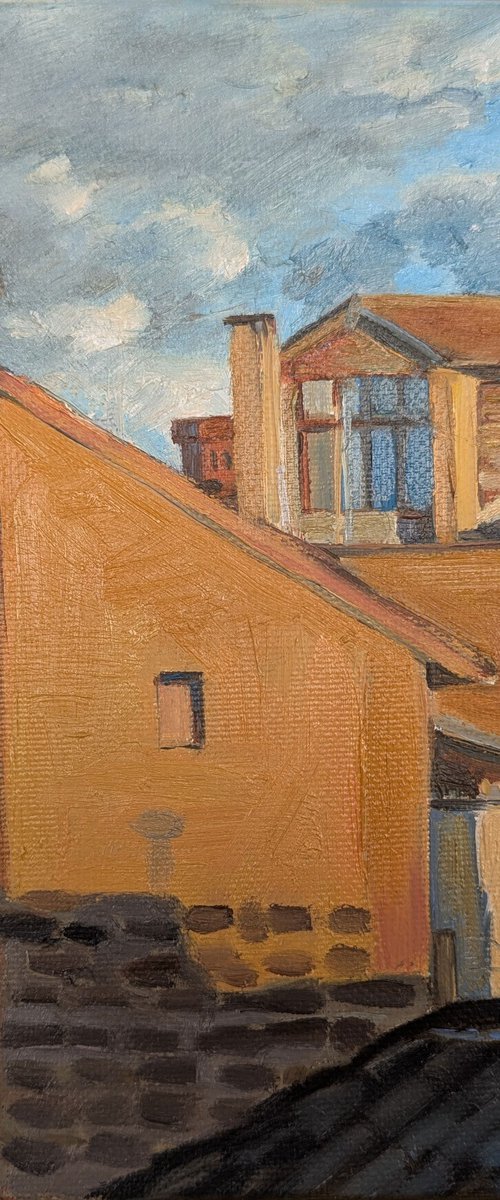 Ochre Rooftops Under the Northern Sky by Ilona Sedneva