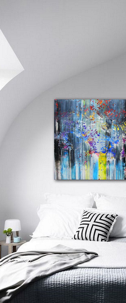 100x100cm. / Abstract painting / Abstract 118 by Alex Senchenko