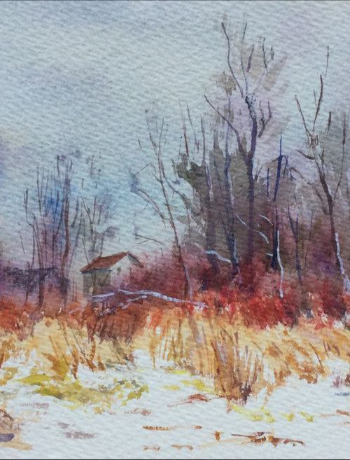 First snow in Sablino. #21 by Irina Bibik-Chkolian