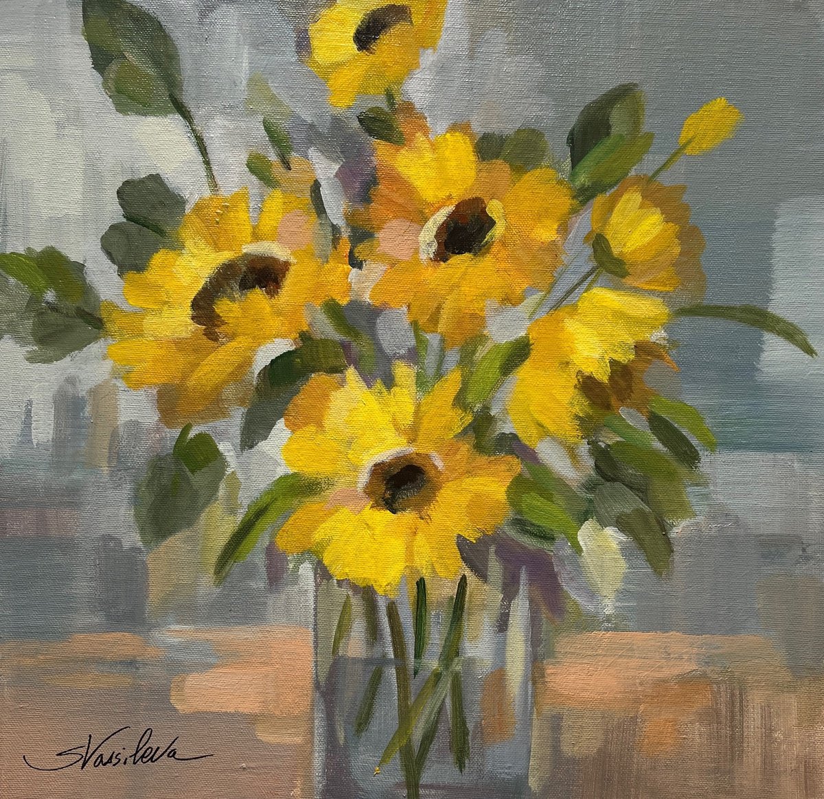  Sunny Floral I By Silvia Vassileva, 15 X 15, Artwork For Sale On Artfinder