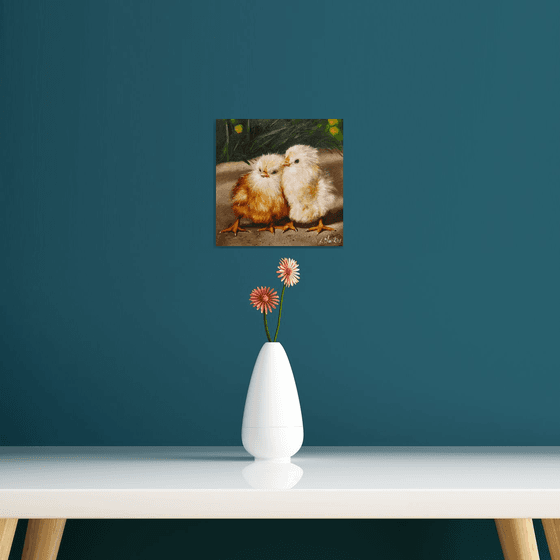 Chickens Painting, Nursery Art