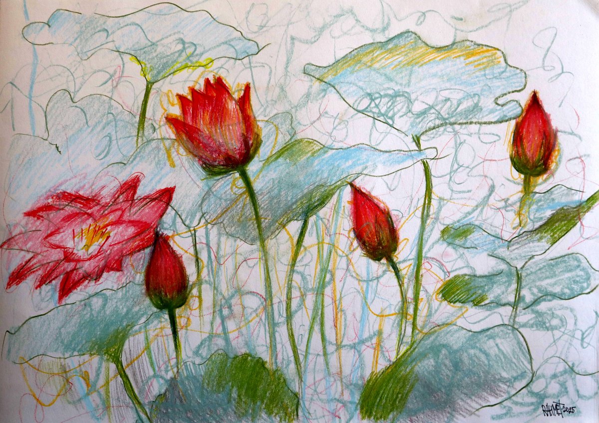  Fantasy With Flowers 257 By Rakhmet Redzhepov, 23 X 17, Artwork For Sale On Artfinder