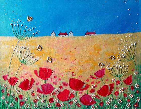 Poppies and Bumblebees