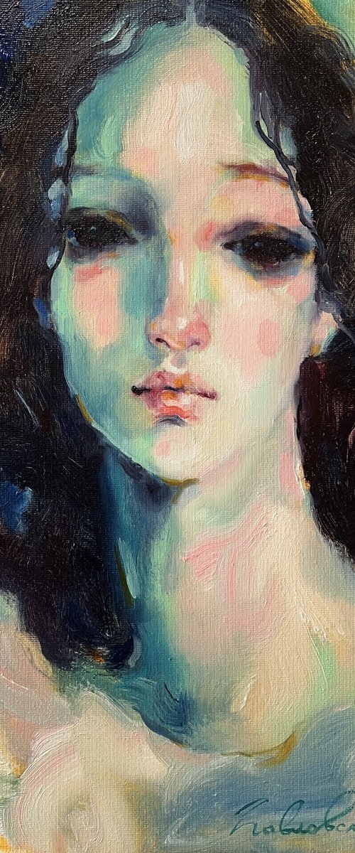 Silent moonlit night by Isolde Pavlovskaya
