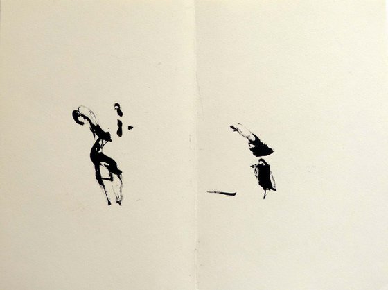 Minimalist  Stains 1, diptych 16x24 cm