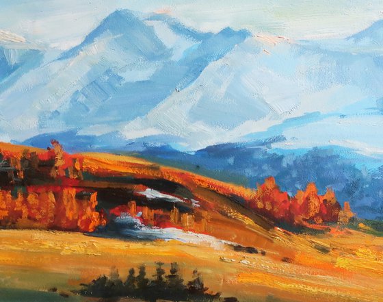 Oil painting Landscape Mountains