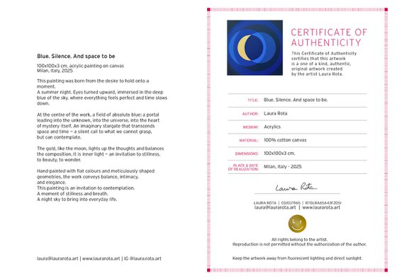 Blu, silence and space to be