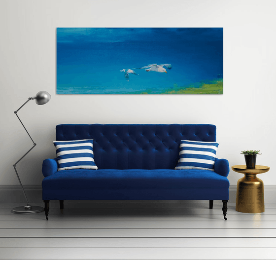 House by the Sea, 80x200cm (32x79in)