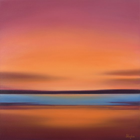 Glowing Shore - Colorful Abstract Landscape
