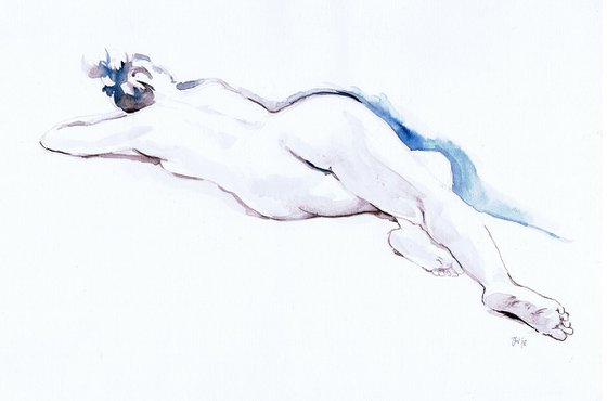 Nude reclining, back view