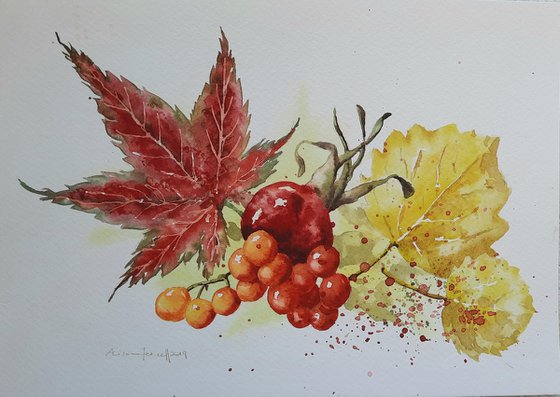 Fall Flourish - Original Watercolour Painting