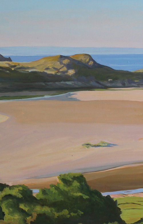 Low Tide, Summer Morning on Three Cliffs Bay (Gower) by Emma Cownie