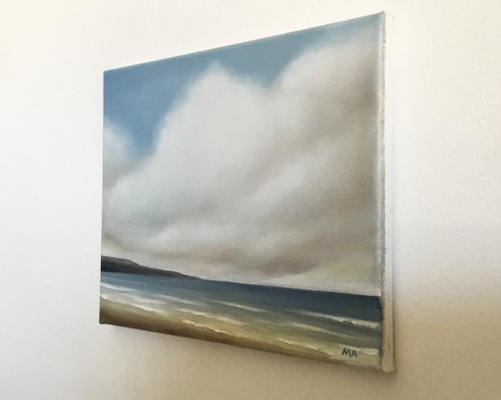 On The Far Side - Original Seascape Oil Painting on Stretched Canvas