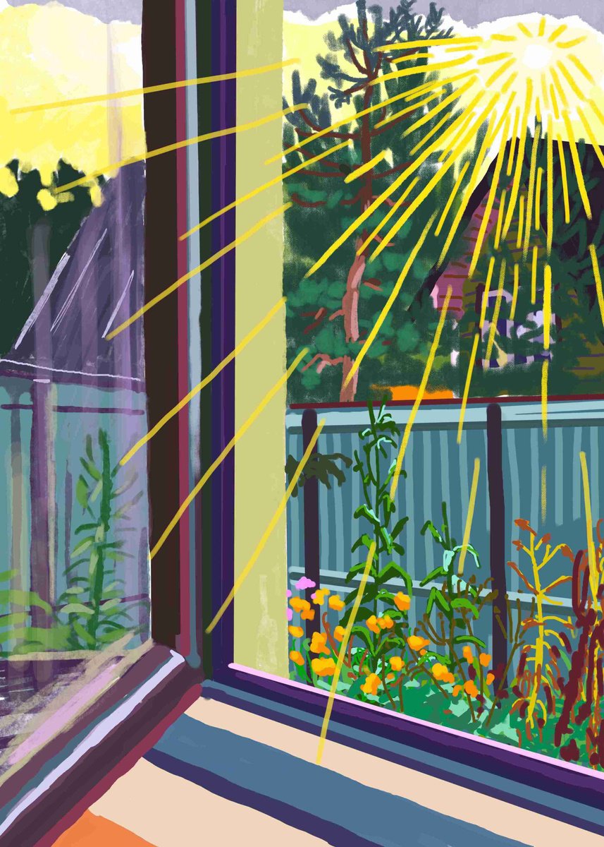 Landscape Giclee Print By Tomas Stanaitis, 20 X 28", From The Series "Through The Window", Original Artwork