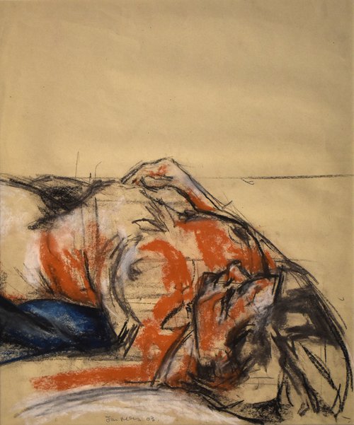 Study of a female Nude - Life Drawing No 460 by Ian McKay