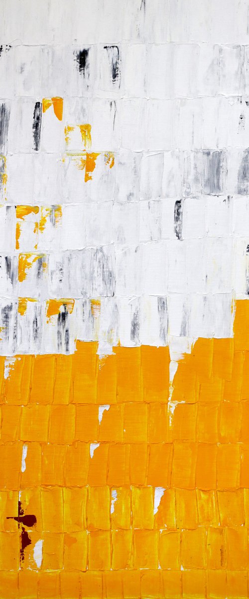 Yellow line by Poovi Art